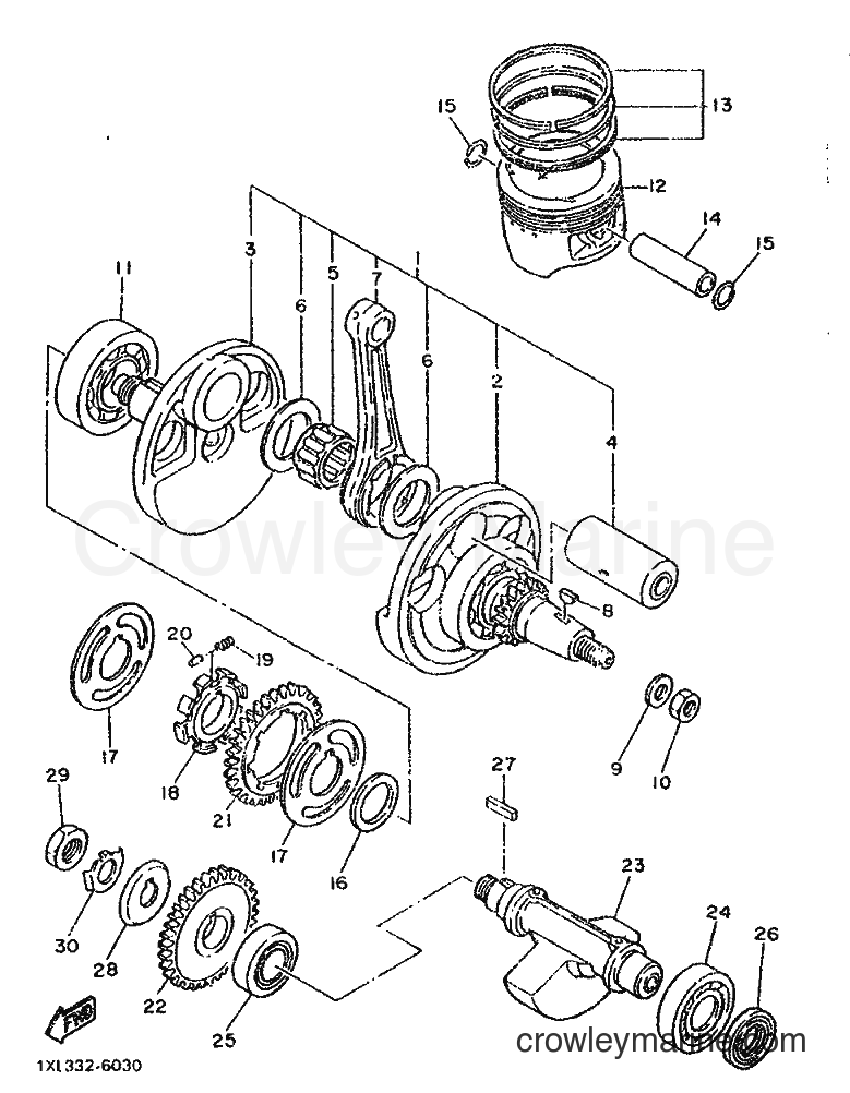 Yamaha Motors SRX600 (2TM) [999] - CRANKSHAFT & PISTON