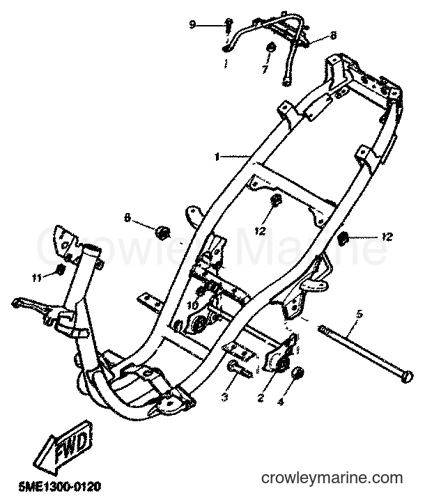 Yamaha Motors YQ100 (5ME4) [080] - FRAME