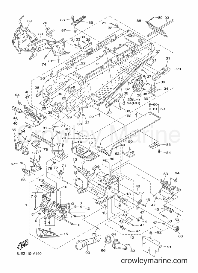 2013 Snowmobile VK10D - VK10D (8JE2) [020] - FRAME