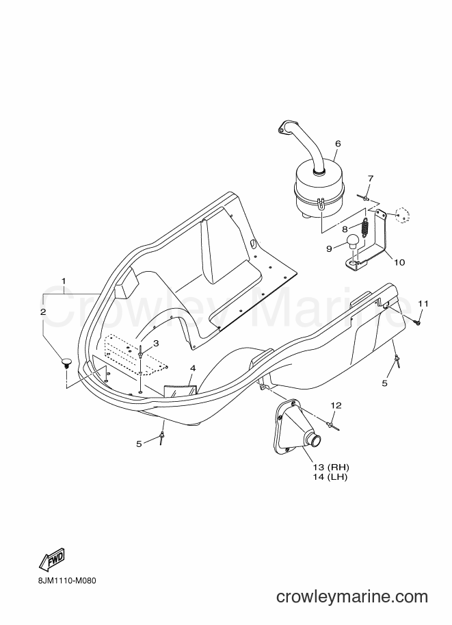 2017 Snowmobile SRX120 - SRX120 (8JMB) [010] - EXHAUST