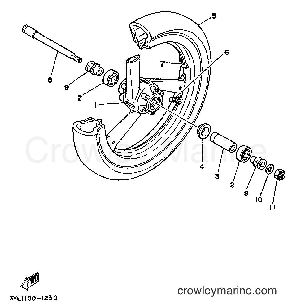 Yamaha Motors TZ250 (3YL1) [030] - FRONT WHEEL