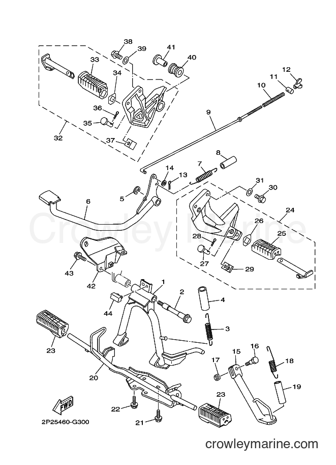 2008 Scooter T110SE - T110SE (2P25) [010] - STAND & FOOTREST