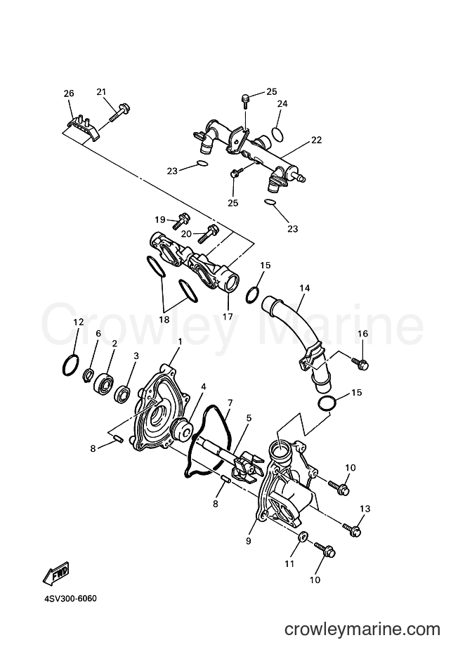 Yamaha Motors YZF1000R (4VF4) [020] - WATER PUMP