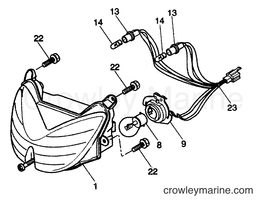 1997 Scooter YQ50 - YQ50 (5DP1) [999] - HEADLIGHT