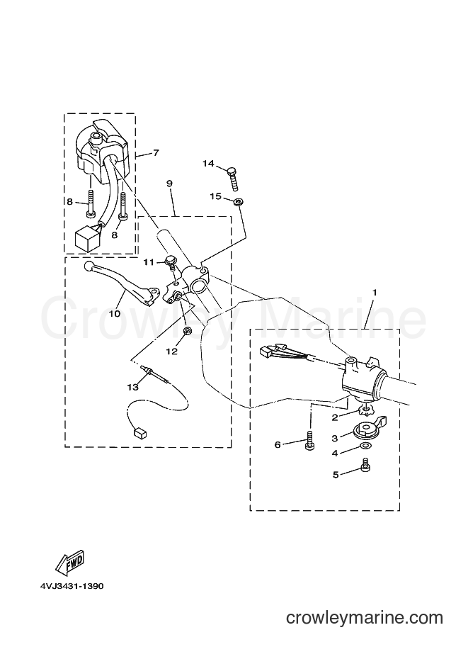 2001 Street Bike V100E - V100E (4VJ4) [010] - HANDLE SWITCH & LEVER