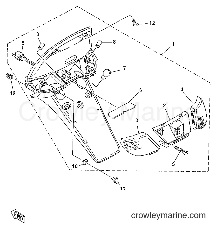 1996 Scooter YA50R - YA50R (4PC6) [999] - TAILLIGHT