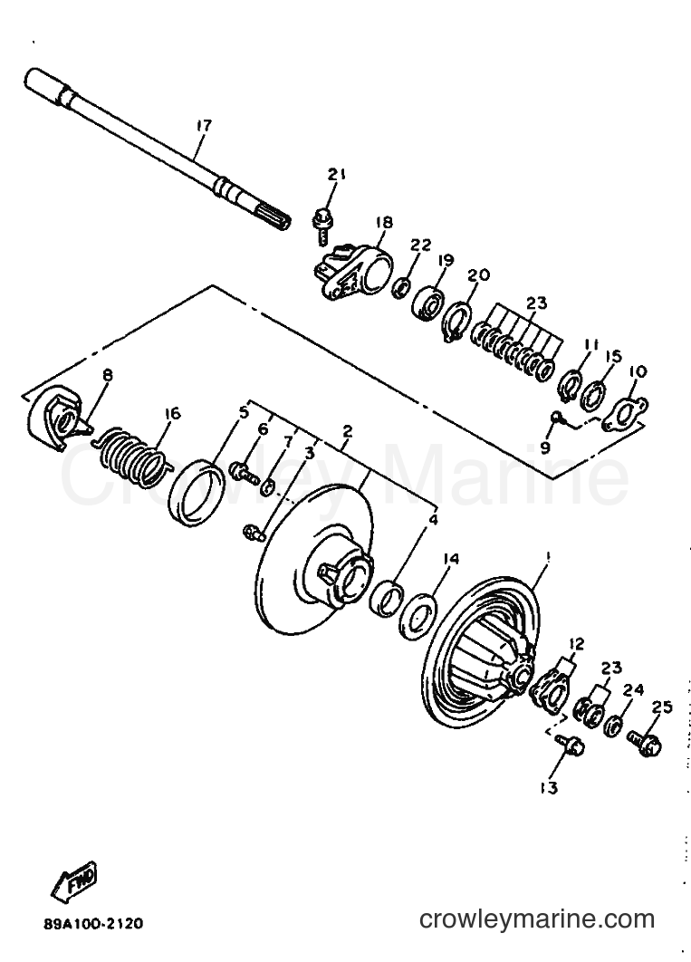 Yamaha Motors VX750 (89A1) [010] - SECONDARY SHEAVE