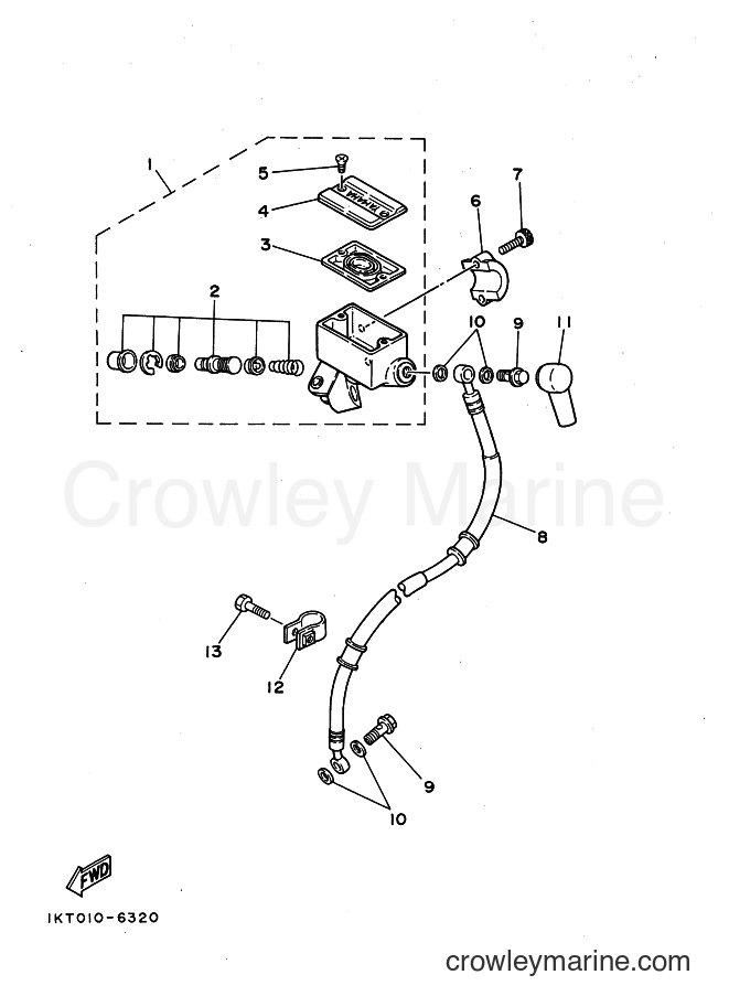 1987 Sport Bike TZR250 - TZR250 (2MA) [999] - FRONT MASTER CYLINDER