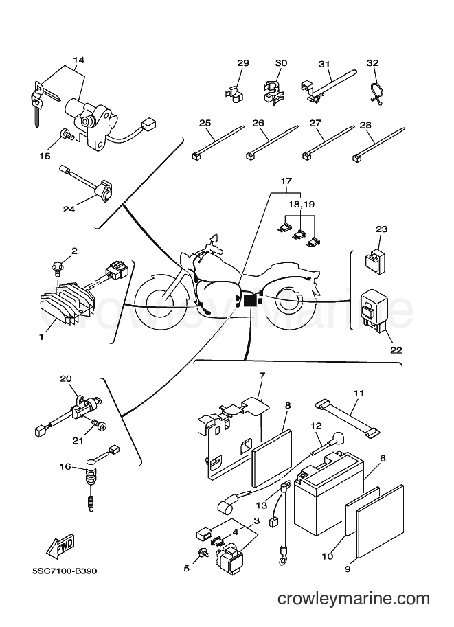 Yamaha Motors XVS650A (5SC9) [010] - ELECTRICAL 1