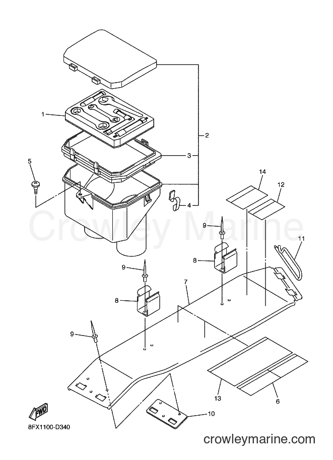 2005 Snowmobile RX10ST - RX10ST (8FX2) [010] - GUARD & LUGGAGE BOX