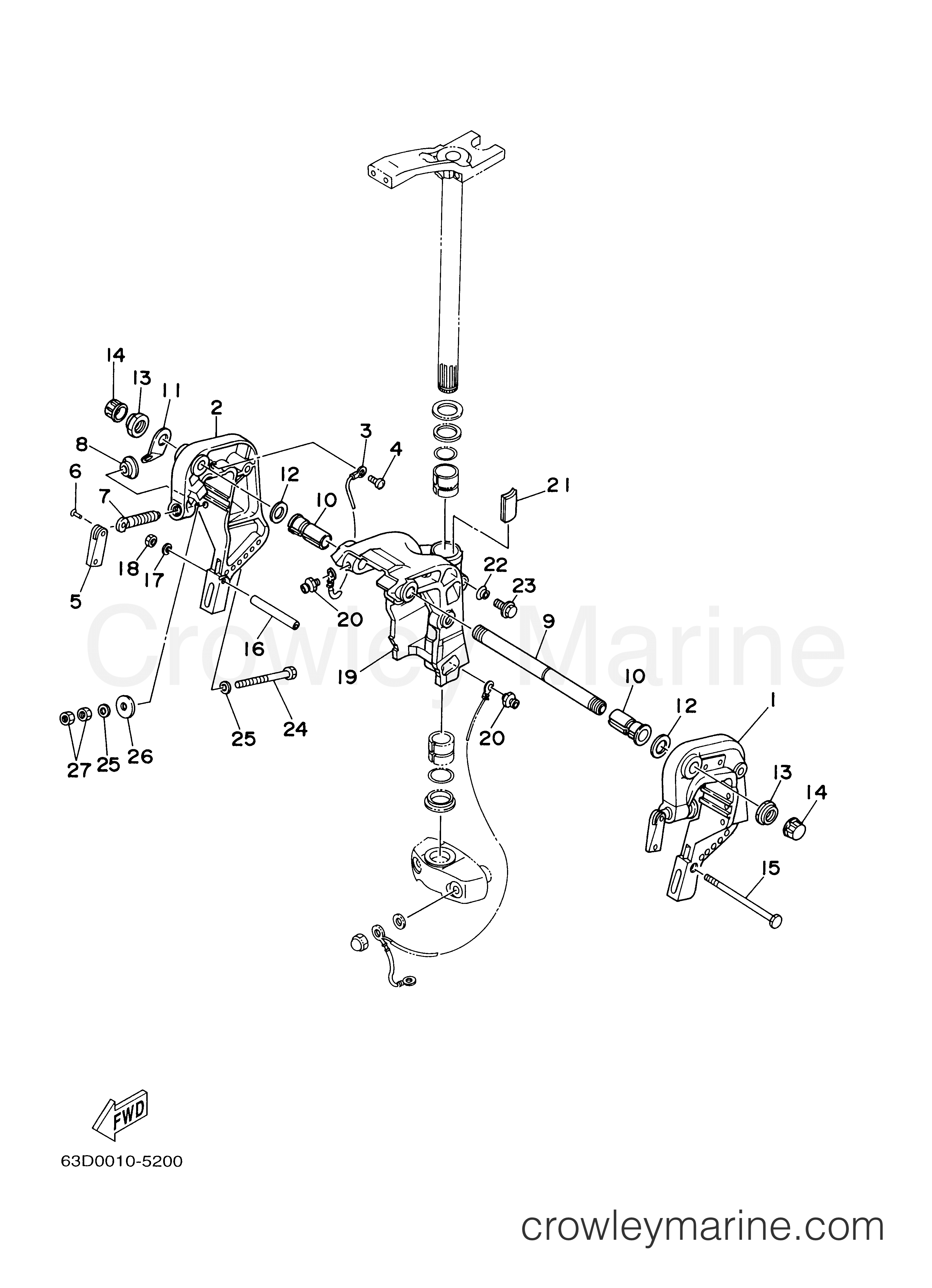 Yamaha Motors 40MLHZ - BRACKET 2 FOR 40MH