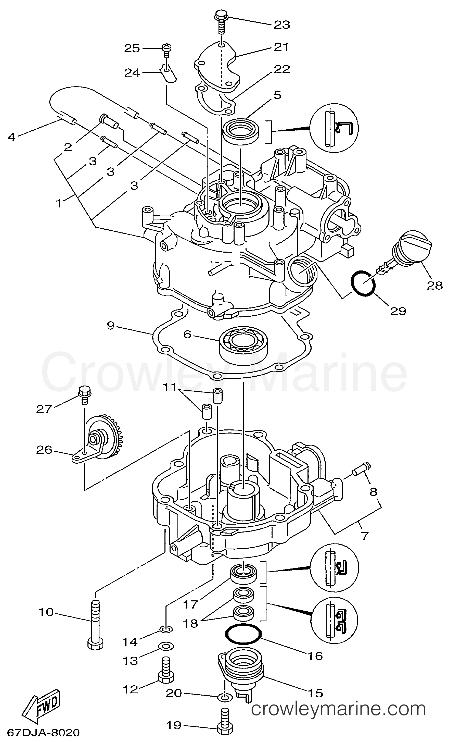 Yamaha Motors F4MLHX - CYLINDER CRANKCASE 2