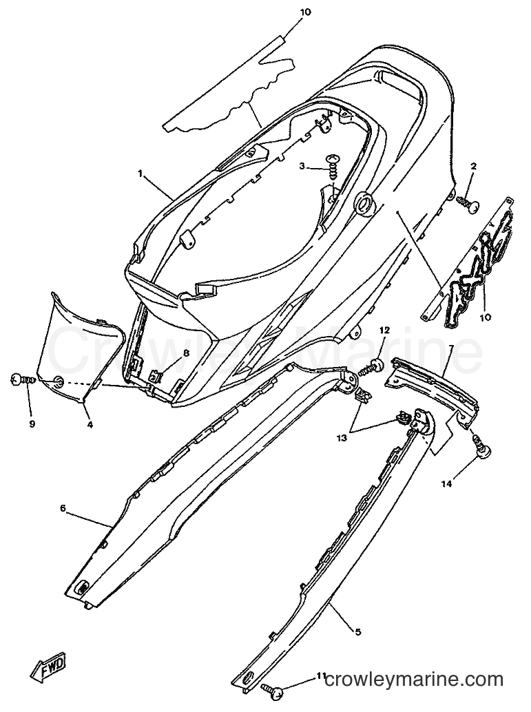 1996 Scooter YA50R - YA50R (4SJ3) [999] - SIDE COVER