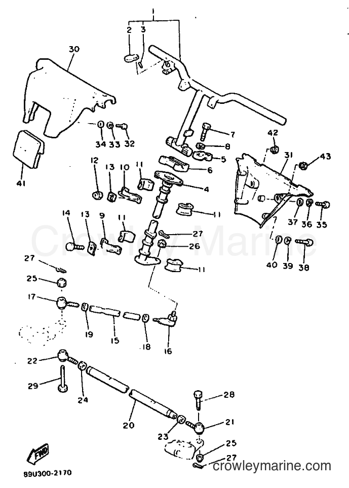 1992 Snowmobile VT480TF - VT480TF (88K2) [010] - STEERING