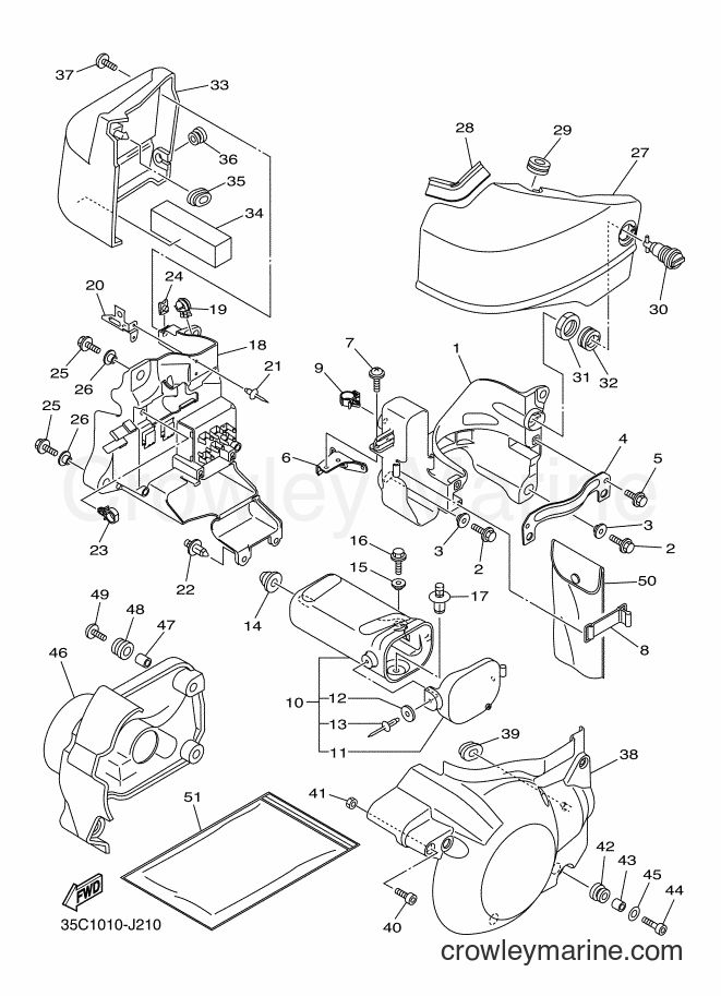 Yamaha Motors XVS400C (35C7) [010] - SIDE COVER
