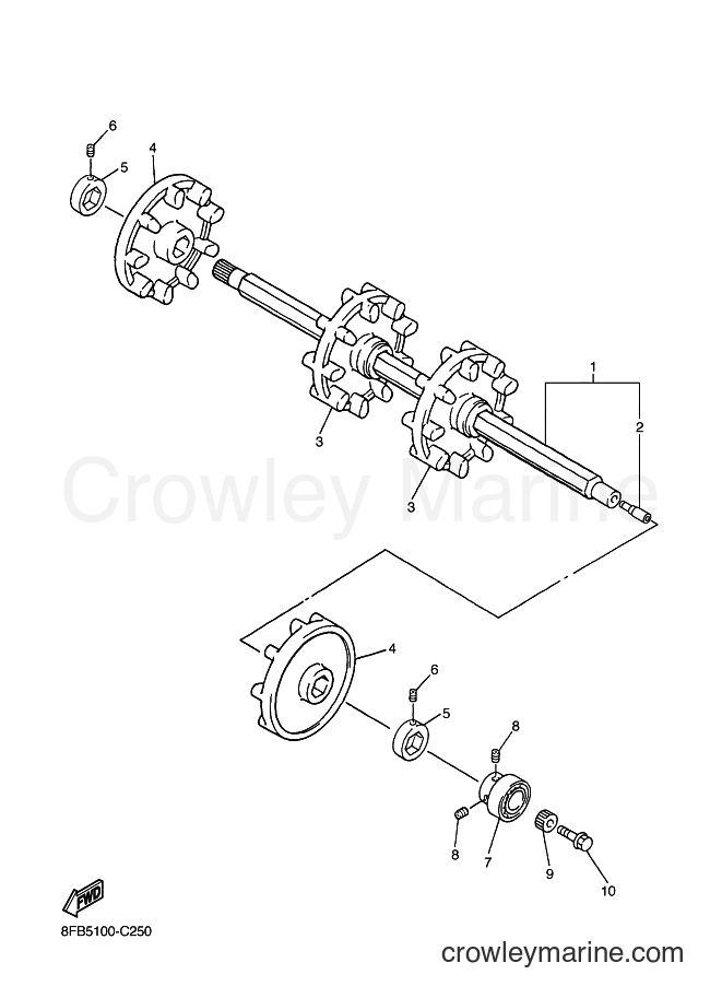2004 Snowmobile SXV70SP - SXV70SP (8FE2) [010] - TRACK DRIVE 1