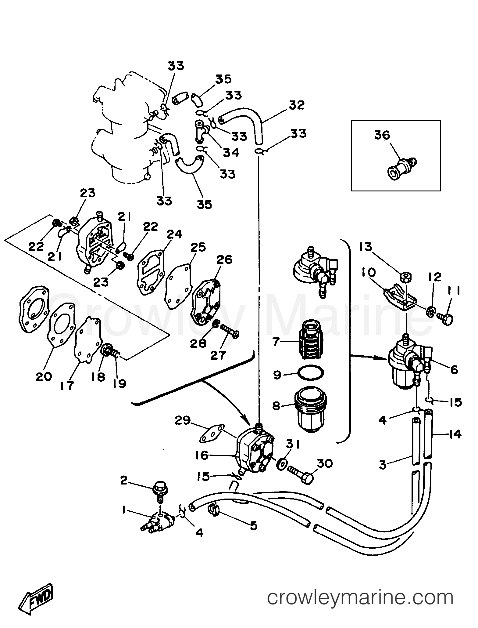 Yamaha Motors C55TLRS - FUEL