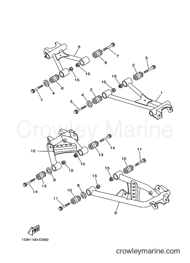 2005 ATV YFM450FWAN - YFM450FWAN (1D99) [010] - REAR ARM