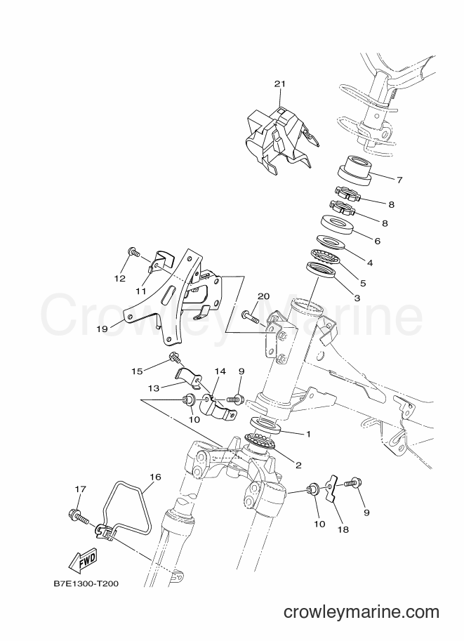 2018 Scooter T115FL-5C - T115FL-5C (B7E1) [010] - STEERING