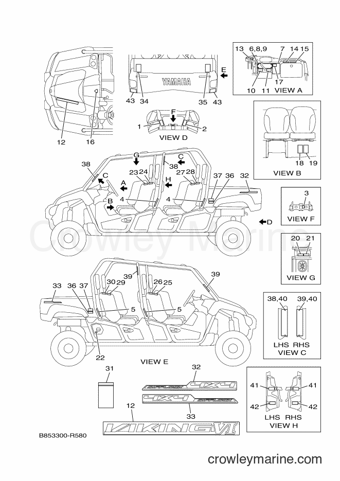 2016 ATV YXC700E - YXC700E (B853) [010] - EMBLEM & LABEL 1