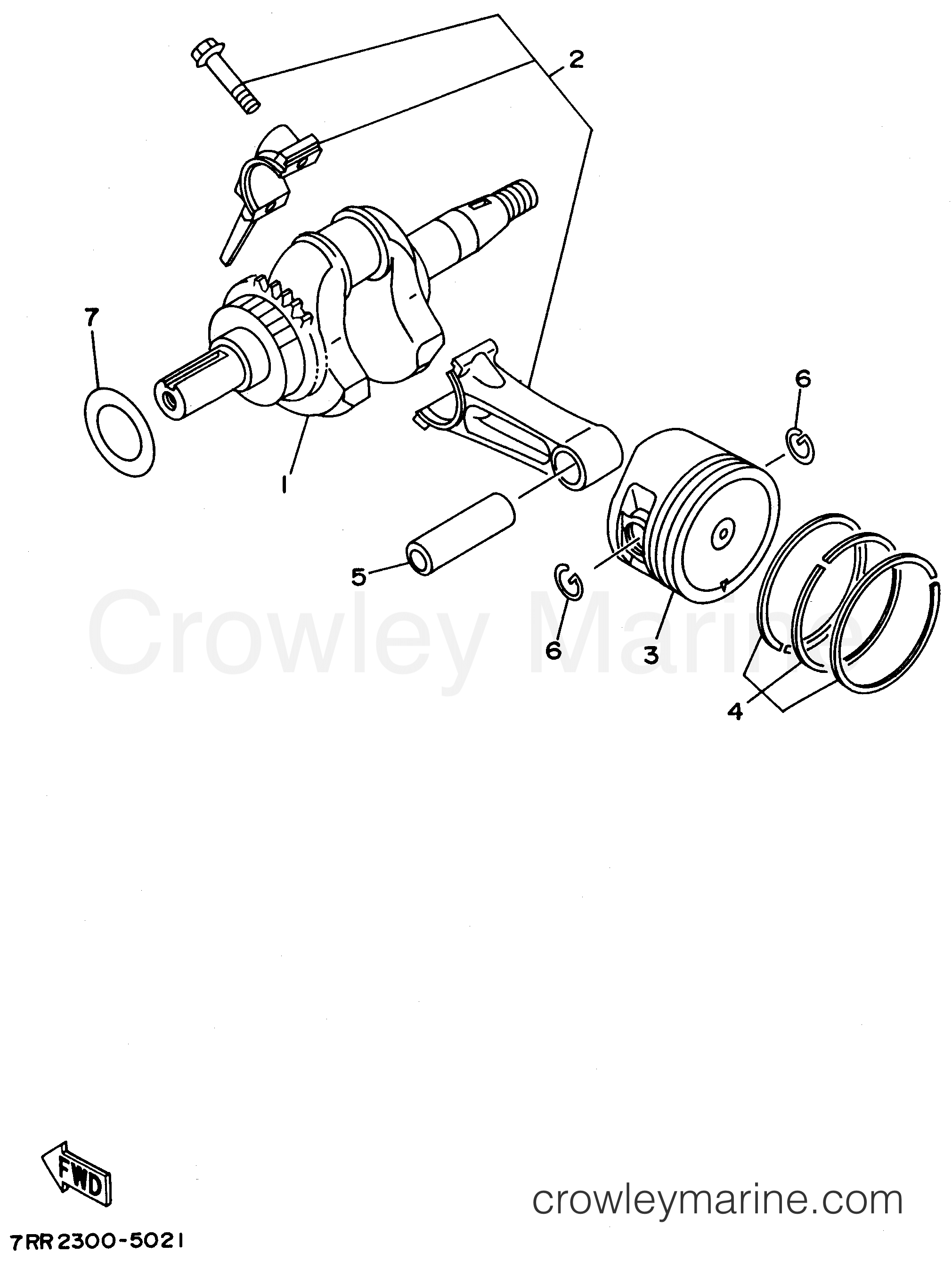 Yamaha Motors YP20GX - CRANKSHAFT - PISTON