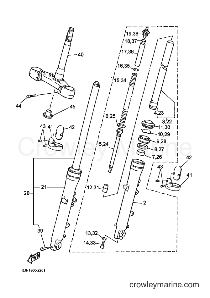 2002 Street Bike BT1100 - BT1100 (5JN1) [030] - FRONT FORK