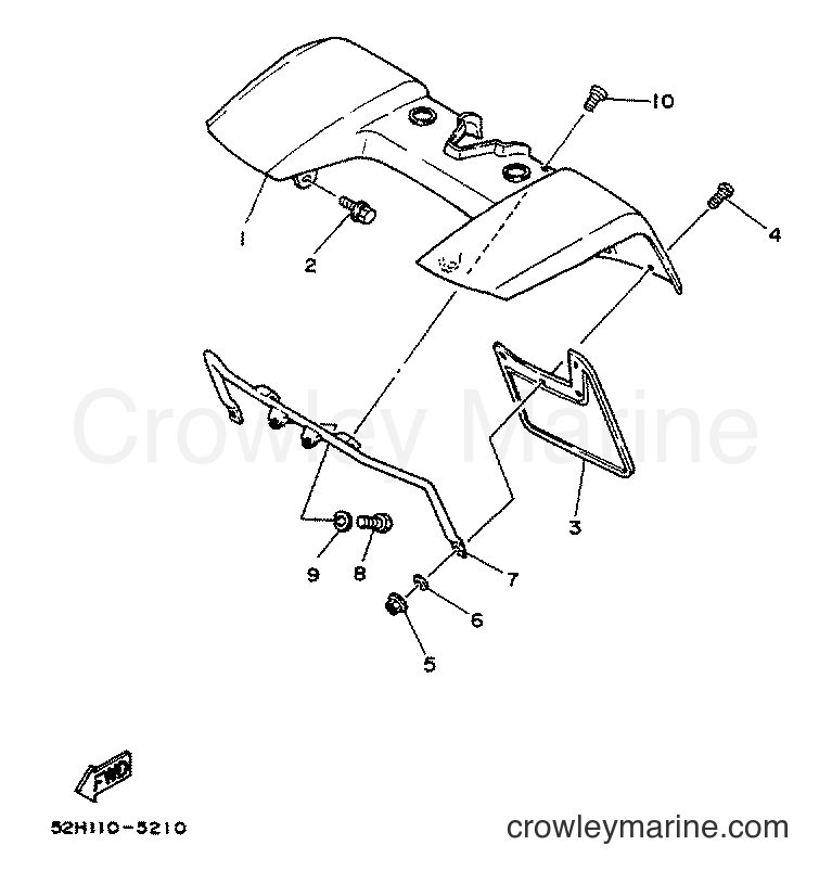 1984 ATV YFM200 - YFM200 (52H) [999] - FRONT FENDER