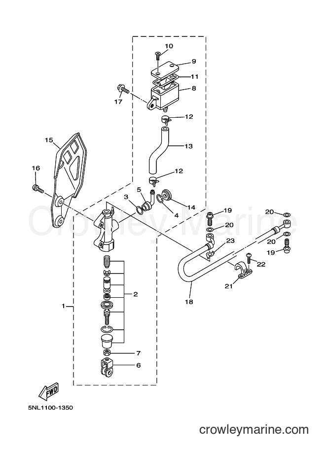 2001 Dirt Bike WR250F - WR250F (5PH2) [080] - REAR MASTER CYLINDER