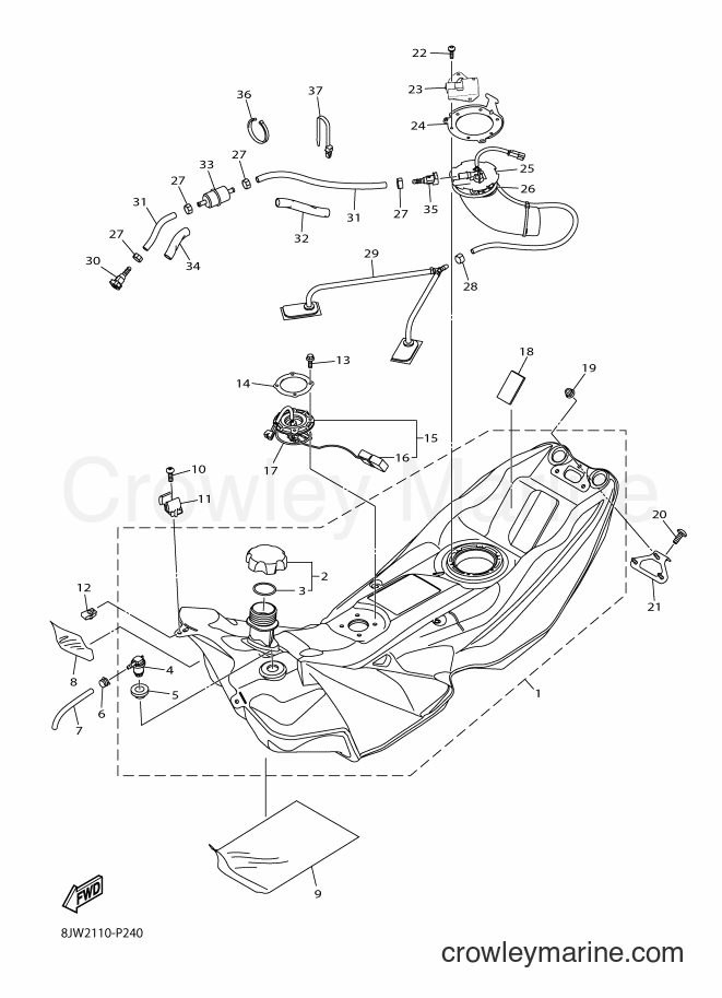 2015 Snowmobile SRV10L - SRV10L (8JX2) [010] - FUEL TANK