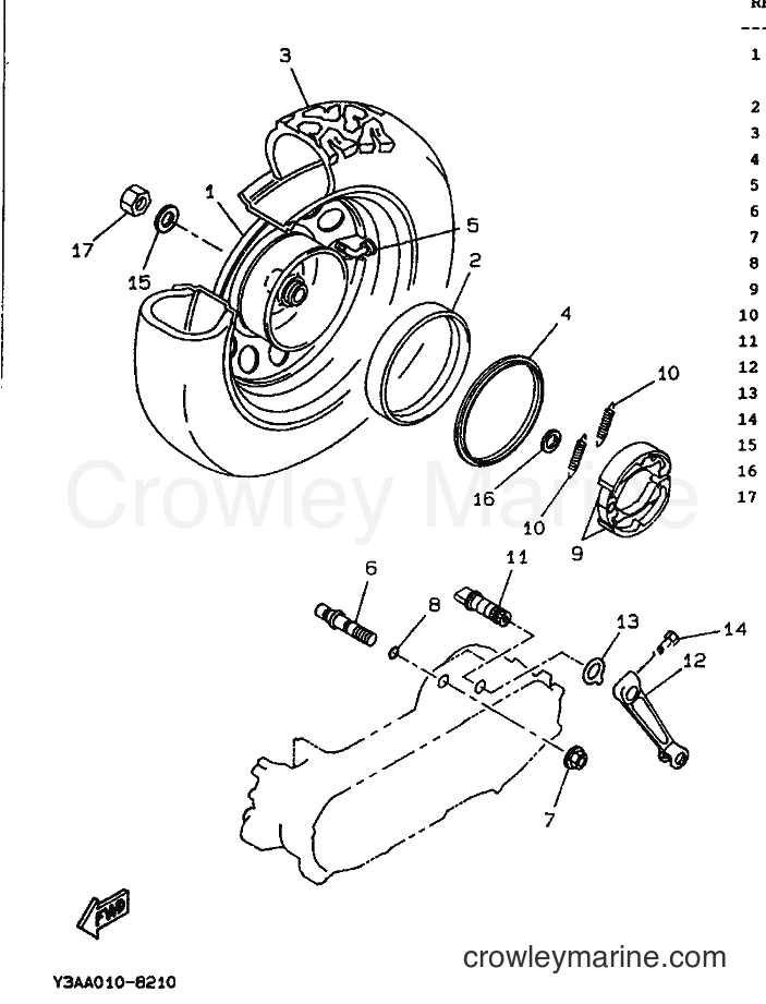 1990 Scooter CW50 - CW50 (3WV1) [999] - REAR WHEEL