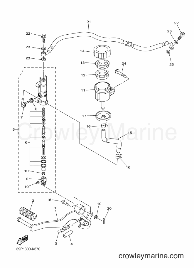 2014 Street Bike FZ8-S - FZ8-S (42PG) [010] - REAR MASTER CYLINDER