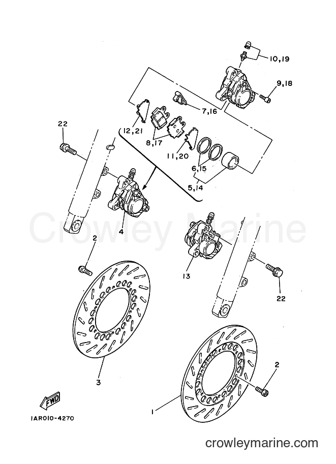 1986 Street Bike RD350LCF - RD350LCF (1WT) [99A] - FRONT BRAKE CALIPER