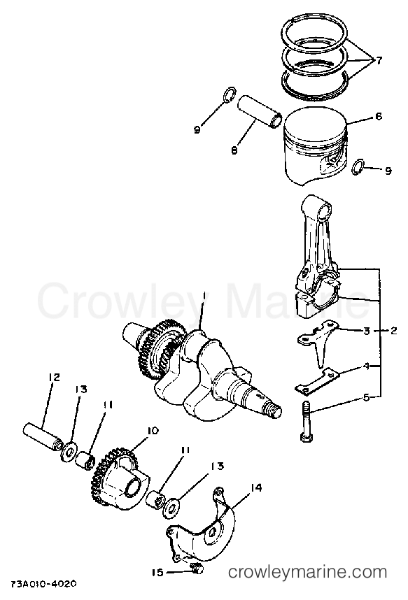 Yamaha Motors EF5000DVE - CRANKSHAFT PISTON