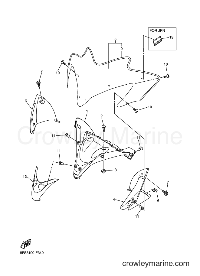 Yamaha Motors RX10M (8FS3) [020] - WINDSHIELD