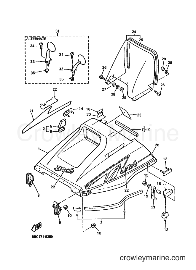 Yamaha Motors BR250L (8BC2) [030] - SHROUD & WINDSHIELD