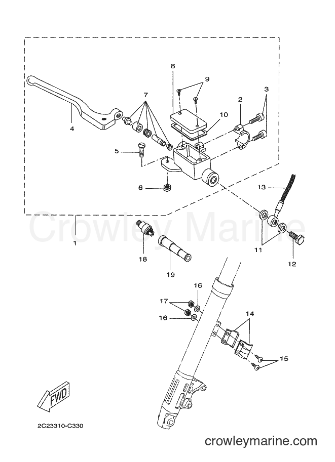Yamaha Motors DT50RSM (2C3A) [010] - FRONT MASTER CYLINDER