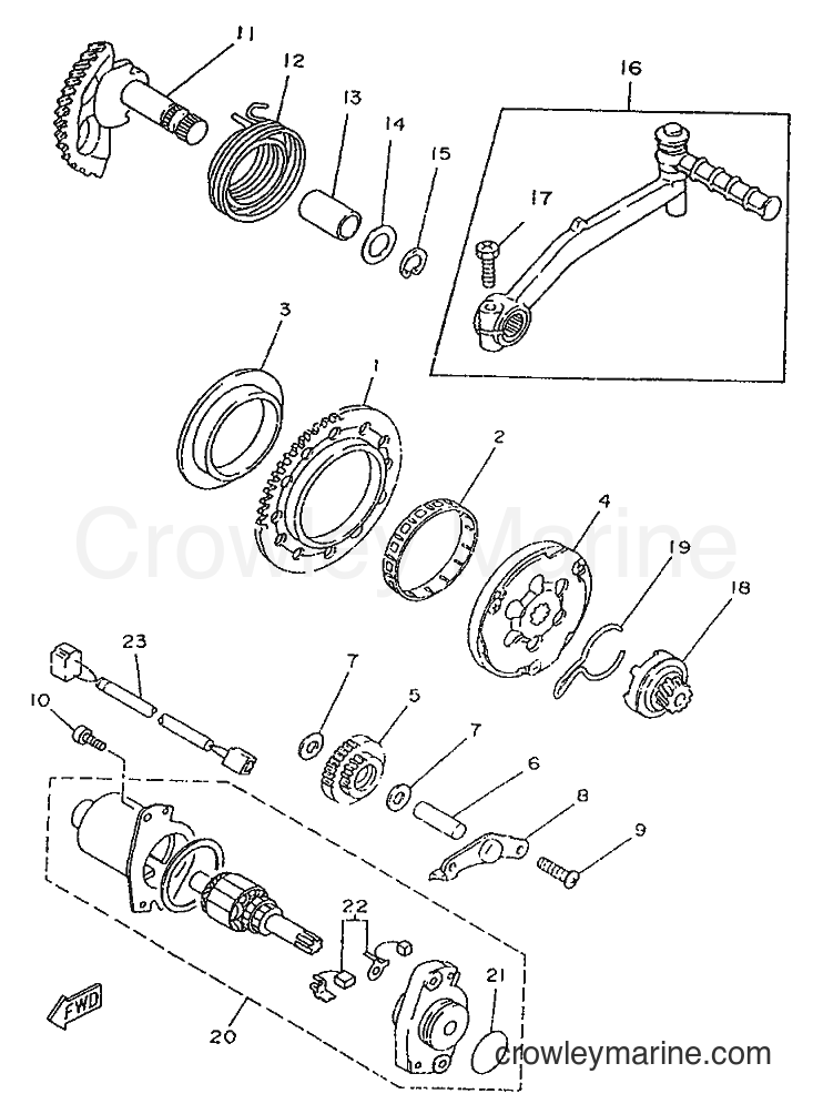 1996 Scooter YA50F - YA50F (4SN2) [999] - STARTER