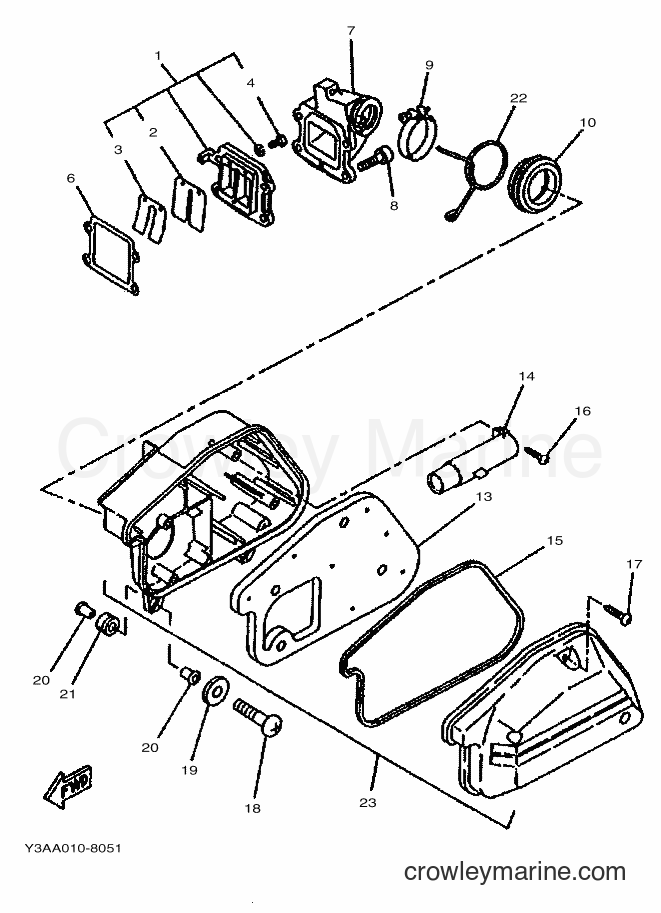 1995 Scooter CW50 - CW50 (4RW1) [010] - INTAKE
