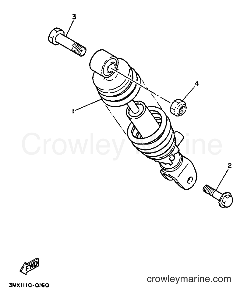1995 Scooter CW50 - CW50 (4BX6) [999] - REAR ARM & SUSPENSION