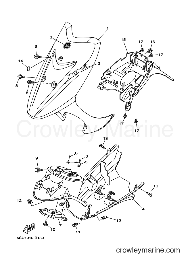 2003 Scooter CV50A - CV50A (5SU2) [010] - フロントフエンダ