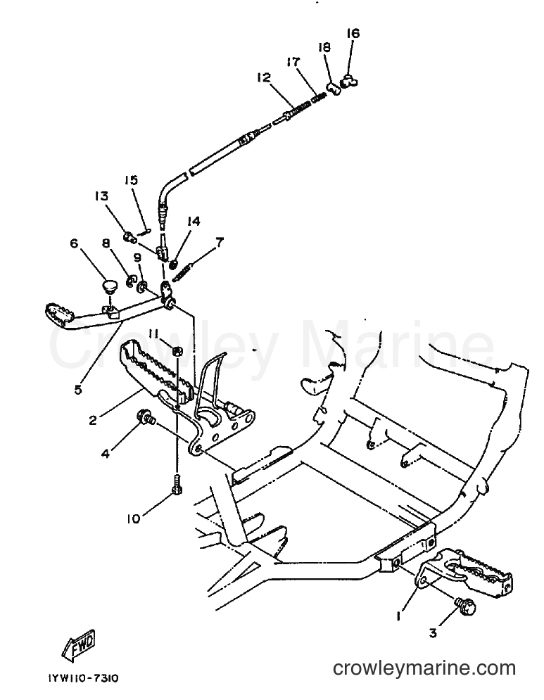 1989 ATV YFM350ER - YFM350ER (3HP1) [030] - STAND & FOOTREST