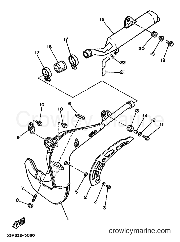1987 Scooter DT80LC - DT80LC (2RA) [999] - EXHAUST