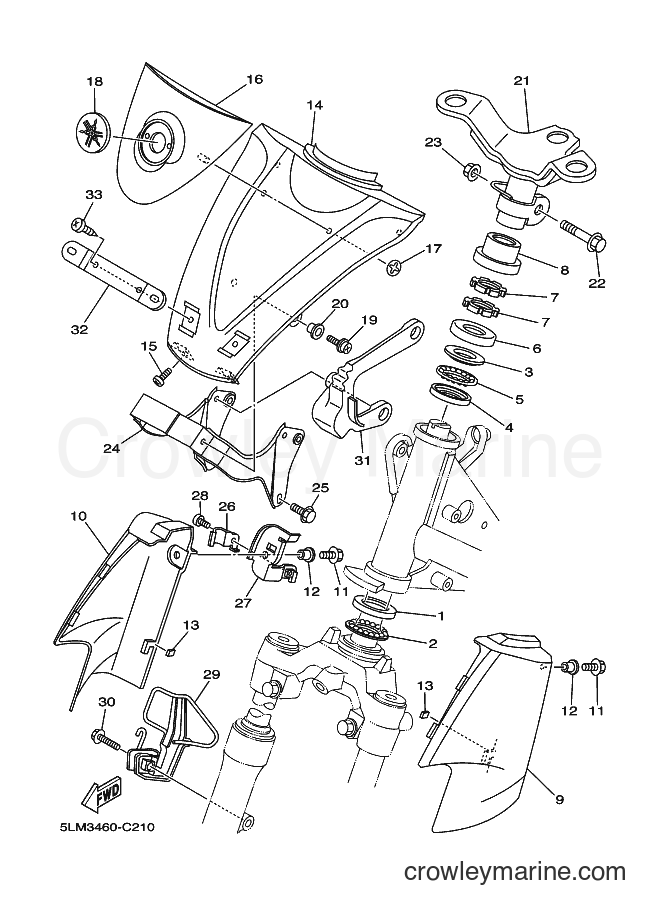 Yamaha Motors T105SE (5LM3) [010] - STEERING