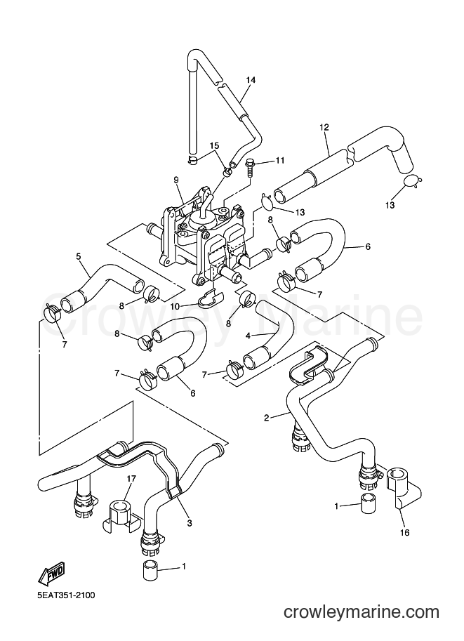 Yamaha Motors XJR1300 (5WM3) [100] - AIR INDUCTION SYSTEM