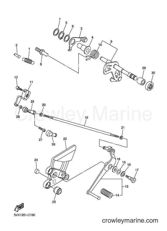 2004 Street Bike FZ6-S - FZ6-S (5VX1) [080] - SHIFT SHAFT