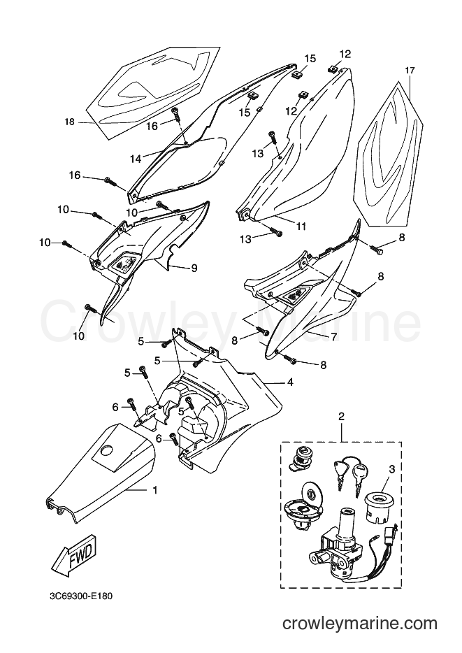 2006 Scooter YQ50L - YQ50L (3C69) [080] - SIDE COVER