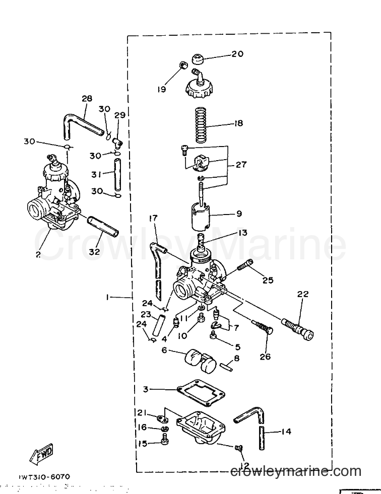 1986 Street Bike RD350LCF - RD350LCF (1WT) [99A] - CARBURETOR