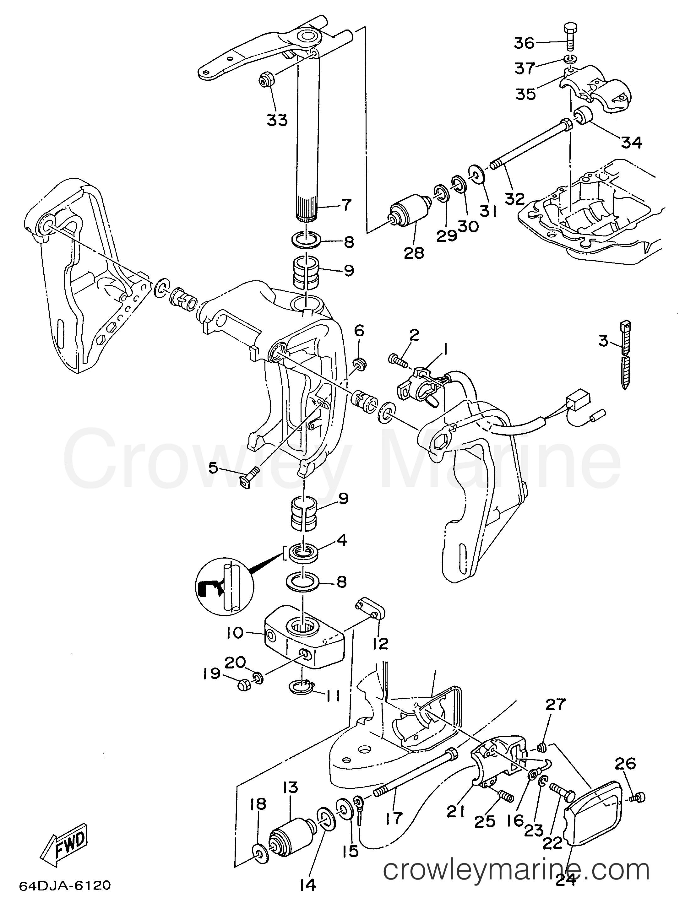 Yamaha Motors L150TXRU - BRACKET 2