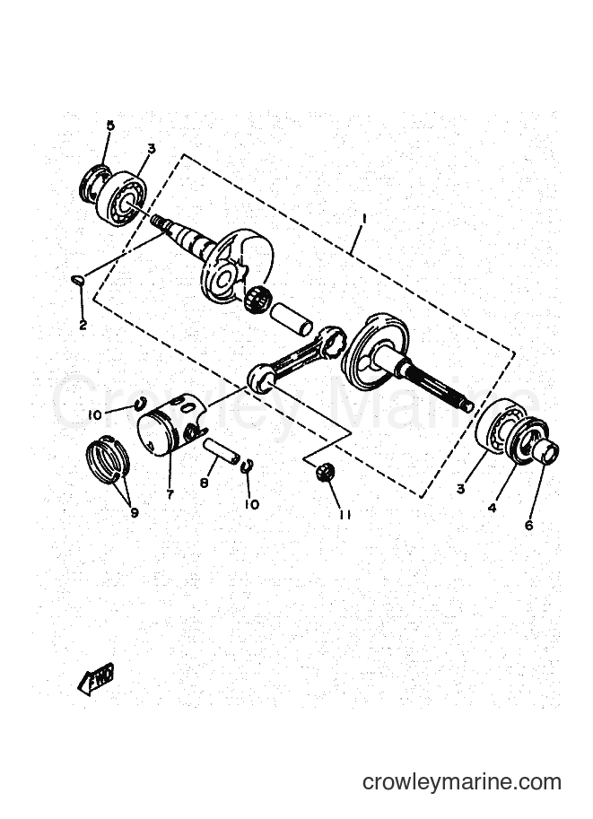 Yamaha Motors YA50R (4PC4) [010] - CRANKSHAFT & PISTON