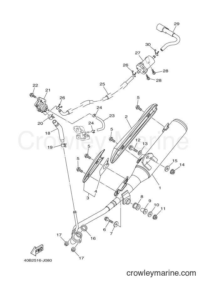 2010 Scooter T110C - T110C (40B2) [010] - EXHAUST